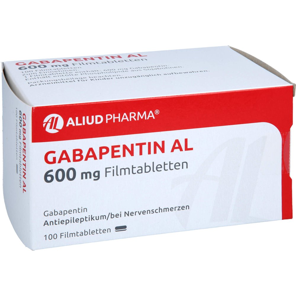Das Produktfoto zeigt Gabapentin Al 600 Mg Filmtabletten (100 stk) PZN 00038669