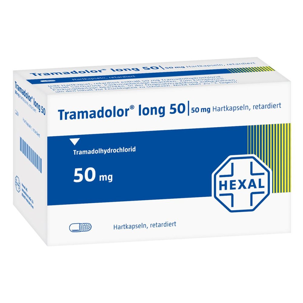 Das Produktfoto zeigt Tramadolor Long 50 Retardkapseln (50 stk) PZN 00040956