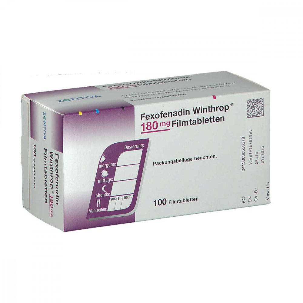 Fexofenadin Winthrop 180 Mg Filmtabletten (100 stk)