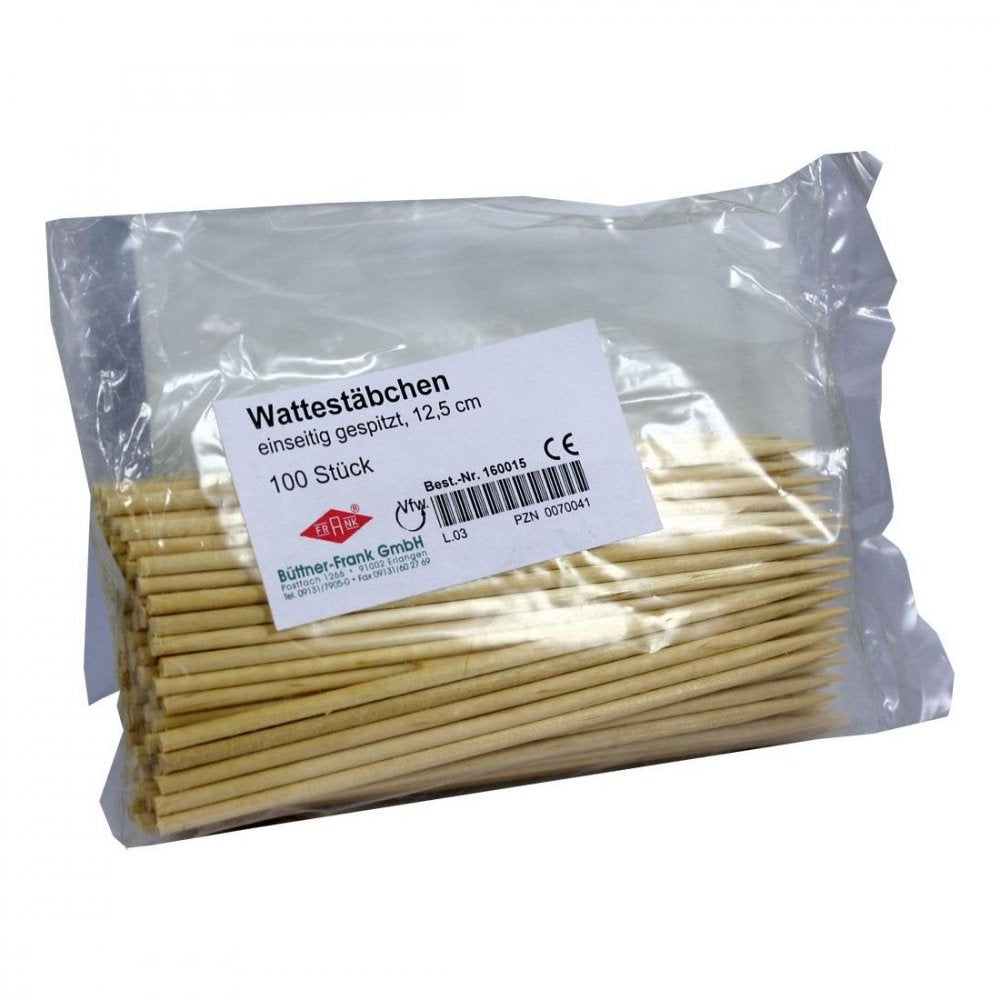 Das Produktfoto zeigt Watteträger 12,5 Cm Eins.Spitz (100 stk) PZN 00070041