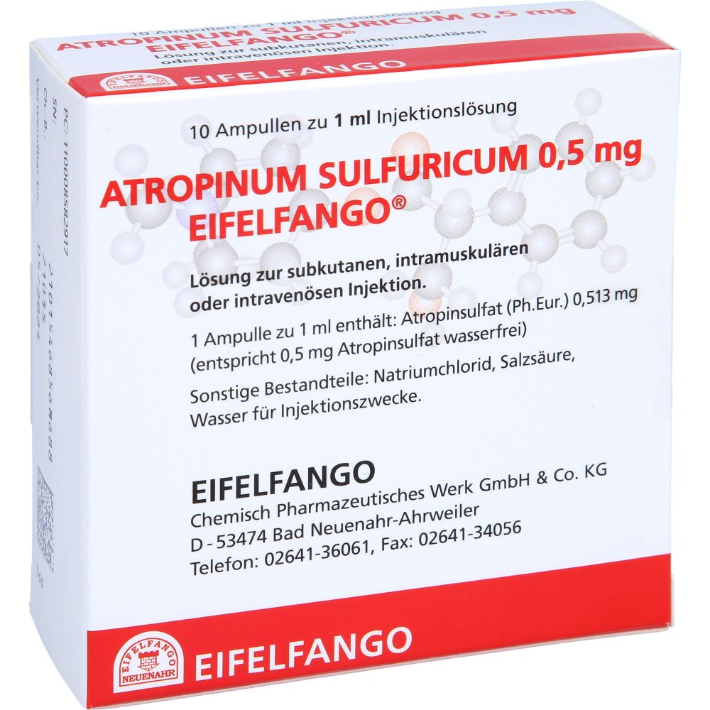 Atropinum Sulfuricum 0,5 Mg Injektionslösung (10X1 ml)