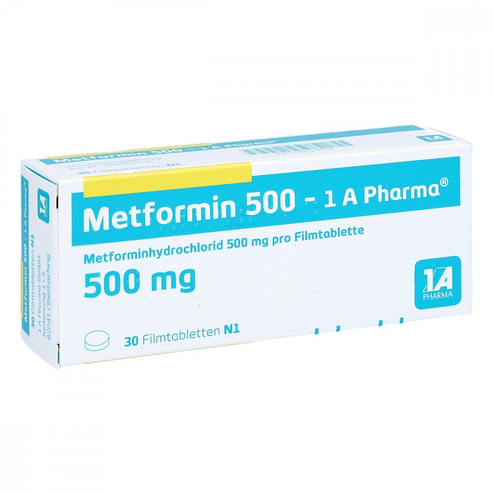 Metformin 500-1a Pharma Filmtabletten (30 stk)
