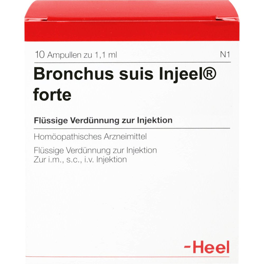 Das Produktfoto zeigt Bronchus Suis Injeel Forte Ampullen (10 stk) PZN 00156742