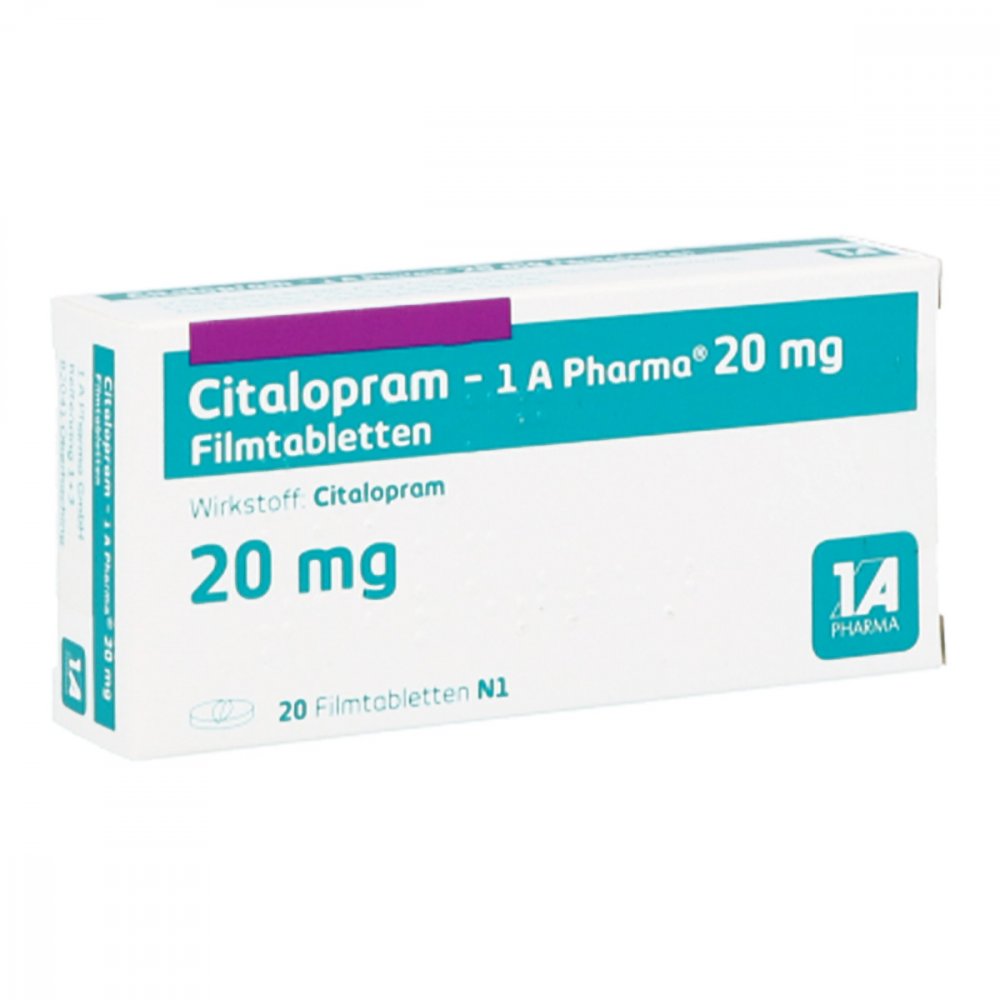 Citalopram-1a Pharma 20 Mg Filmtabletten (20 stk)