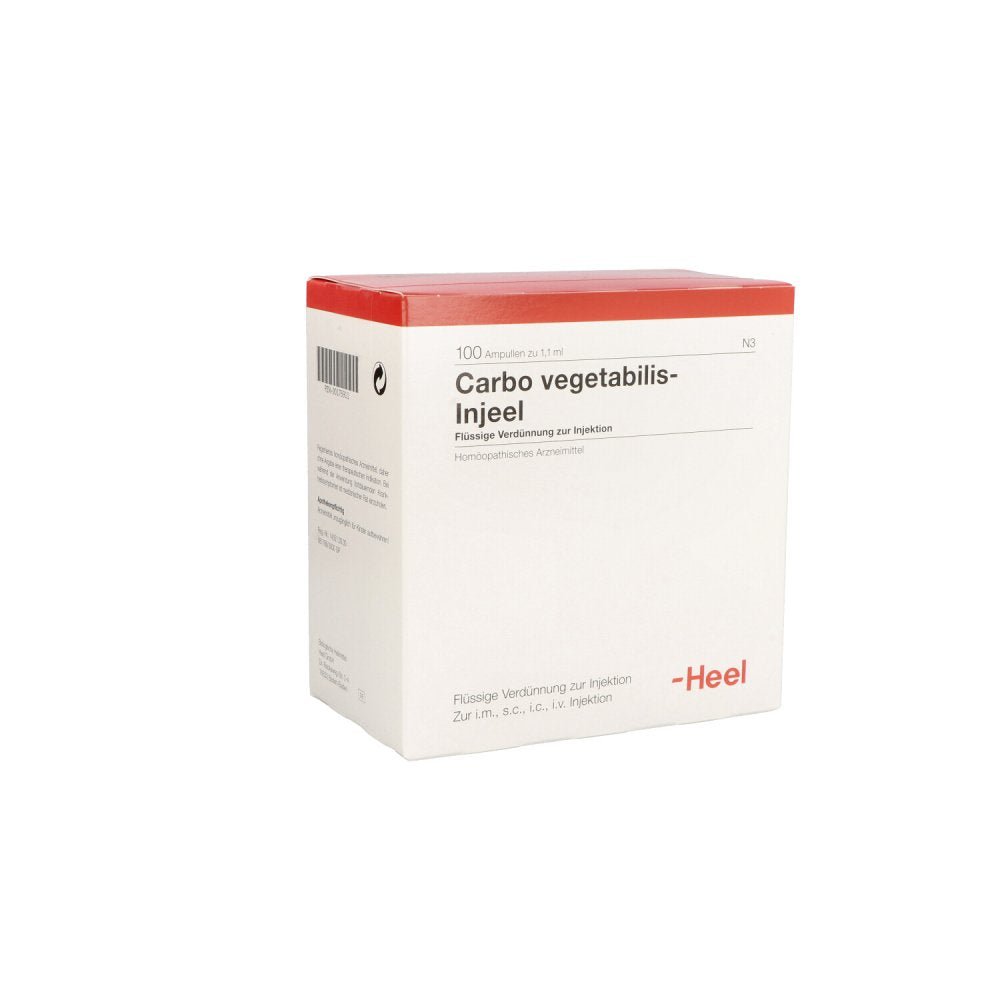 Das Produktfoto zeigt Carbo Vegetabilis Injeel Ampullen (100 stk) PZN 00176911