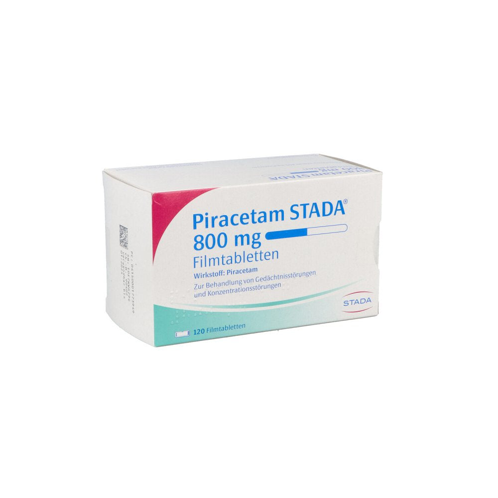 Das Produktfoto zeigt Piracetam Stada 800 Mg Filmtabletten (120 stk) PZN 00177394