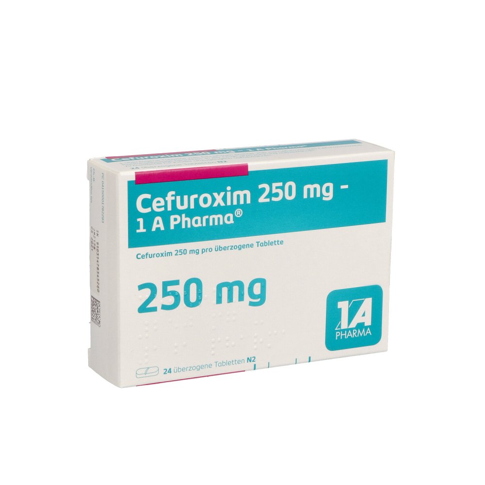 Cefuroxim 250 Mg-1a Pharma Überzogene Tabletten (24 stk)