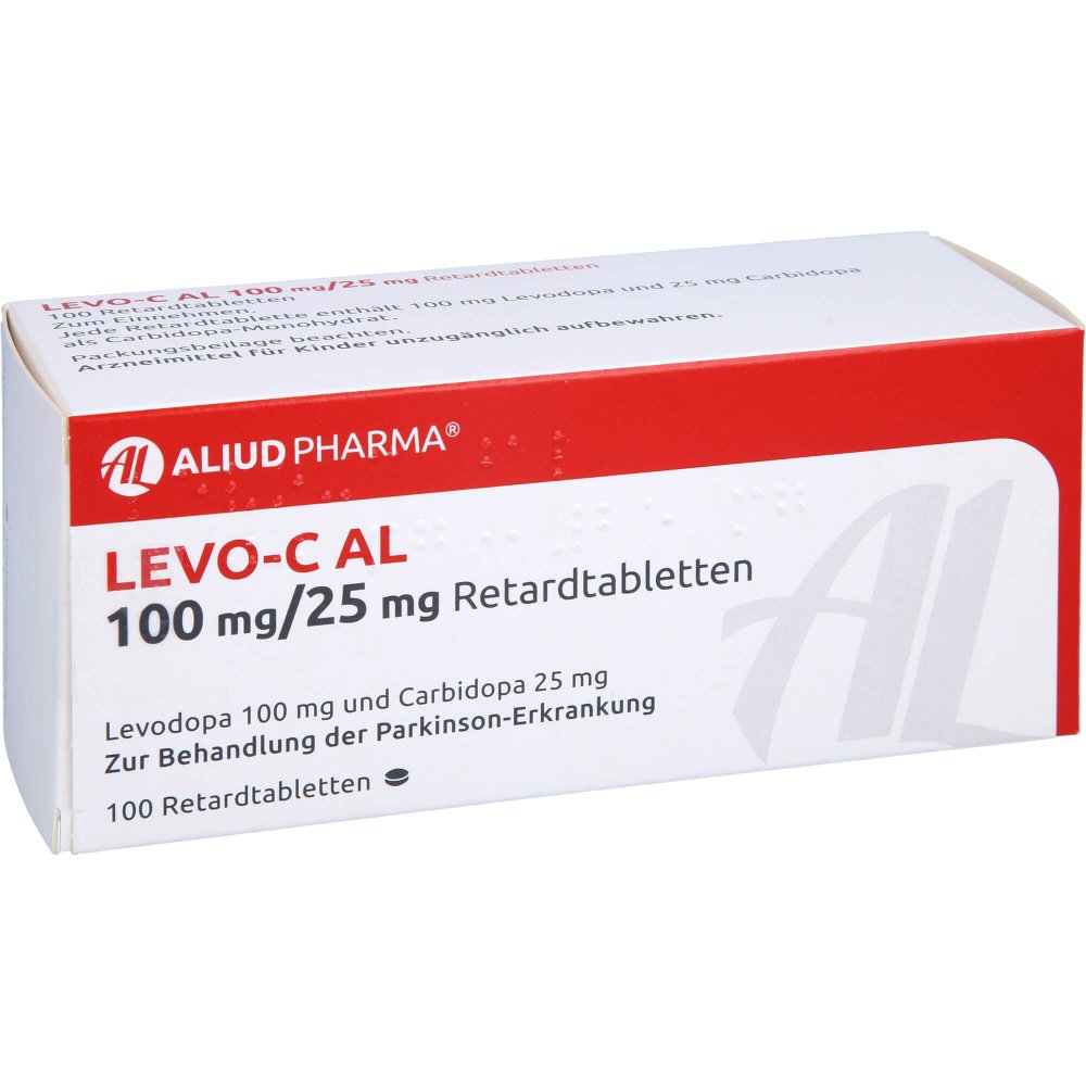 Das Produktfoto zeigt Levo-C Al 100 Mg/25 Mg Retardtabletten (100 stk) PZN 00183880