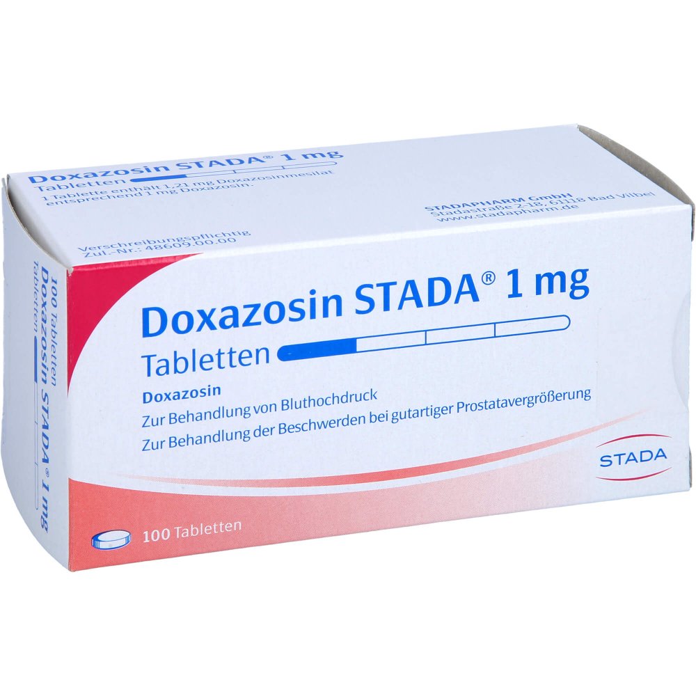 Das Produktfoto zeigt Doxazosin Stada 1 Mg Tabletten (100 stk) PZN 00191980