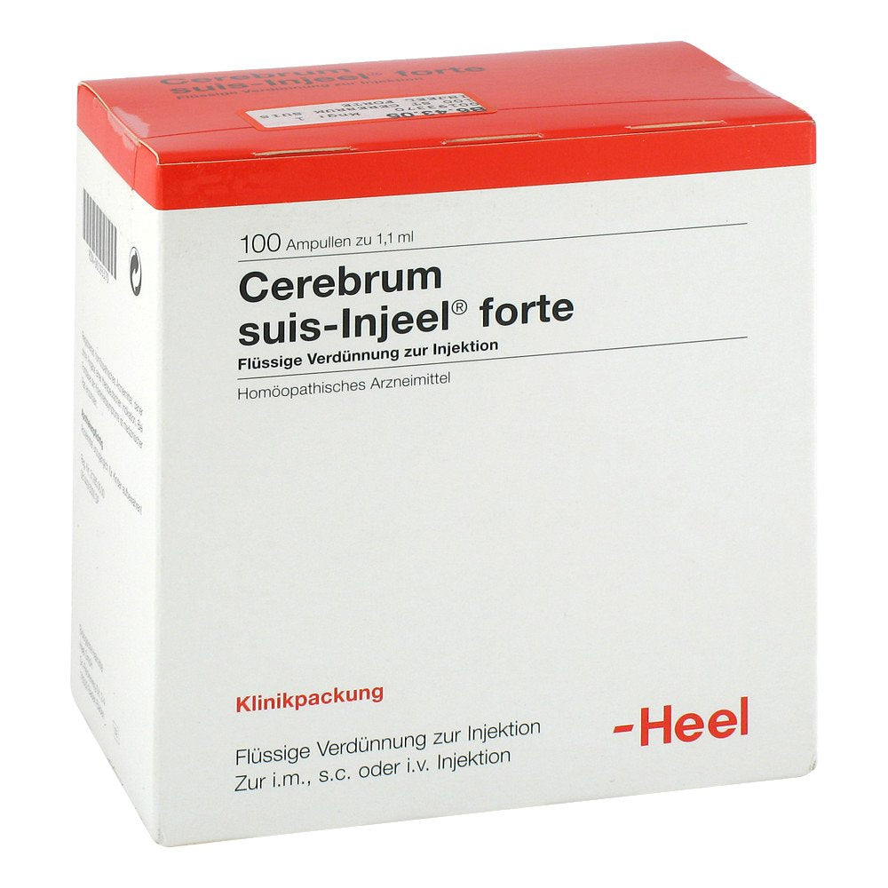 Das Produktfoto zeigt Cerebrum Suis Injeel Forte Ampullen (100 stk) PZN 00193370