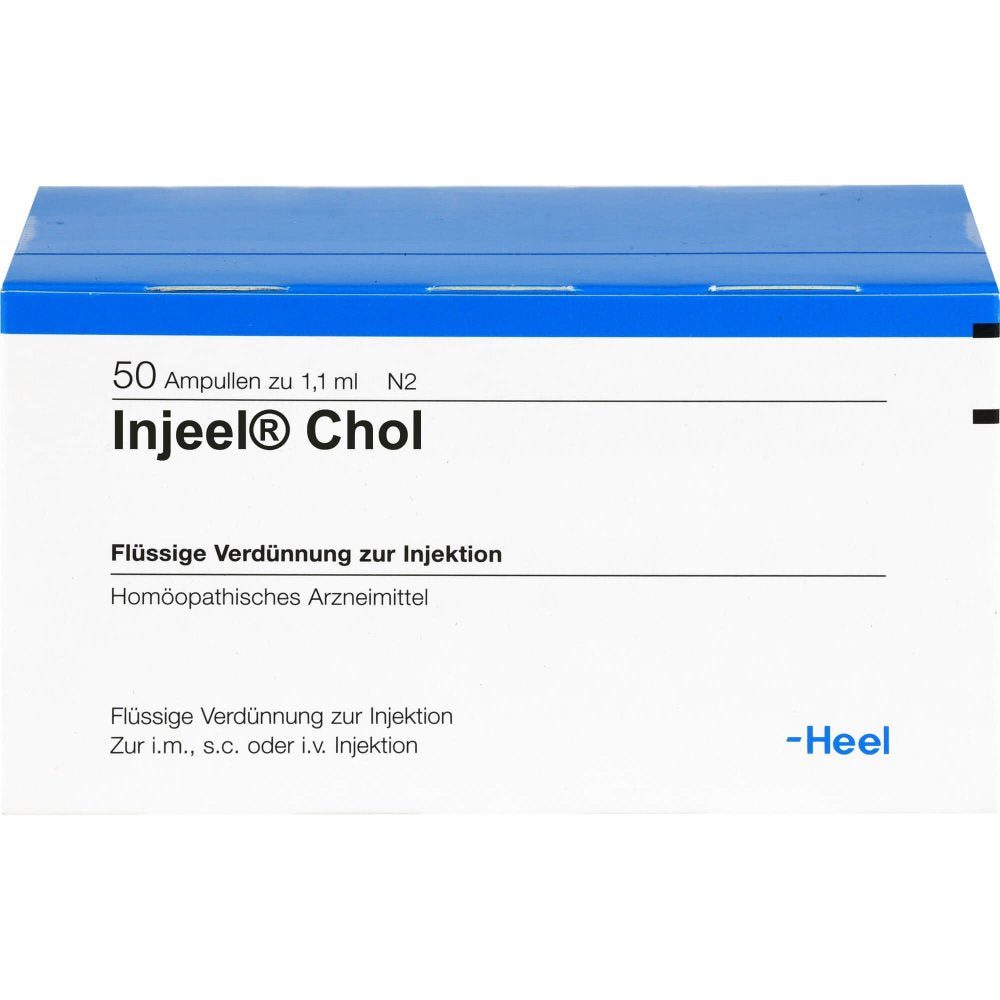 Das Produktfoto zeigt Injeel Chol Ampullen (50 stk) PZN 00212541