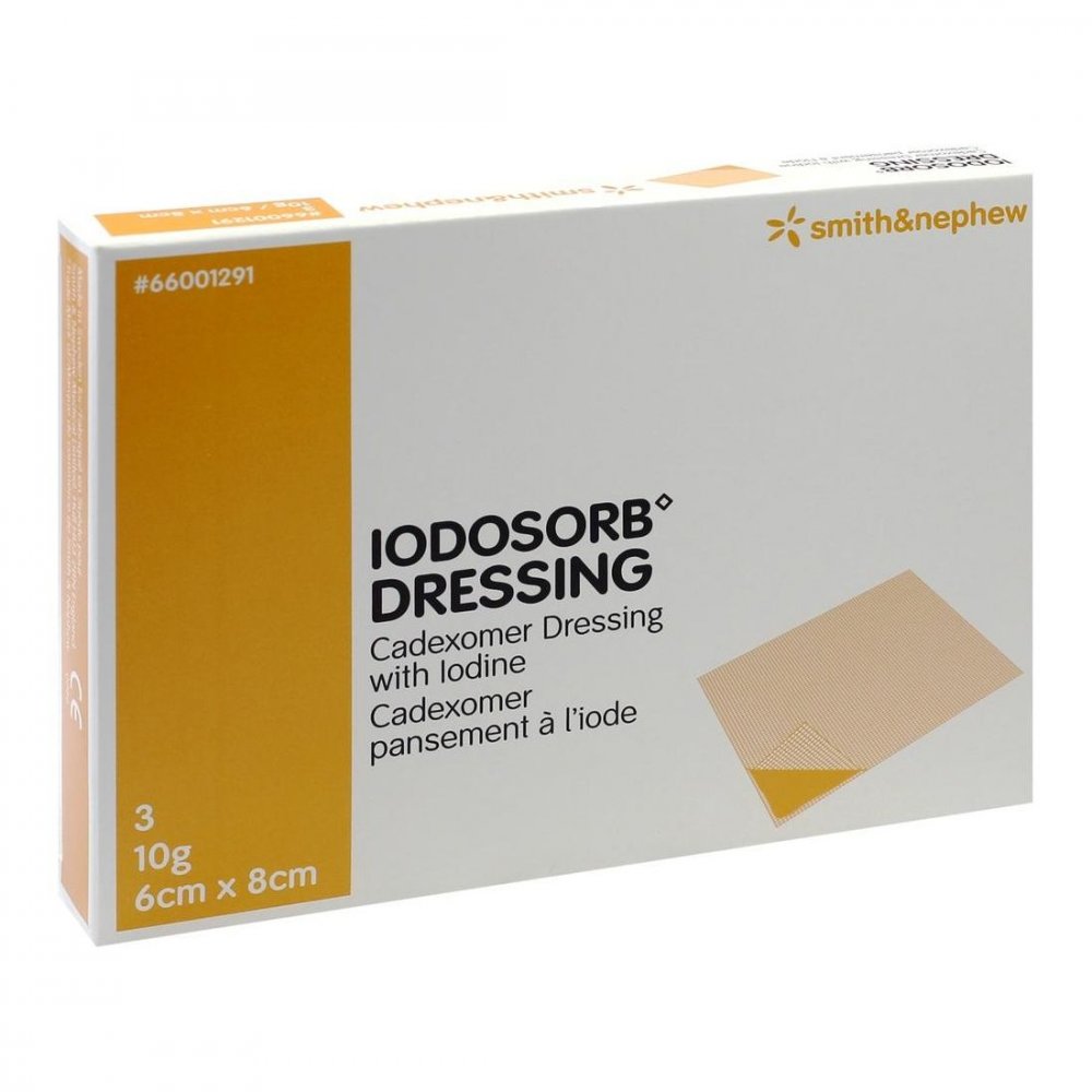 Das Produktfoto zeigt Iodosorb Dressing (3X10 g) PZN 00222522