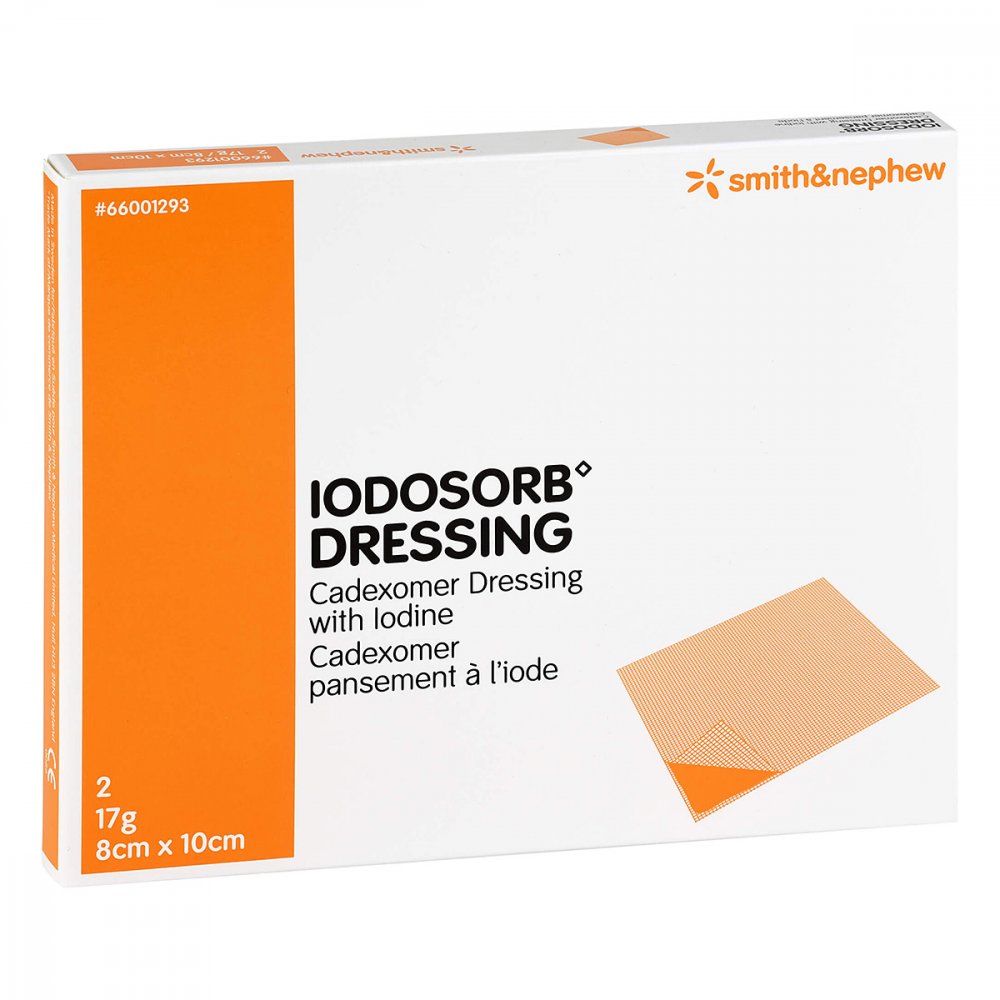 Das Produktfoto zeigt Iodosorb Dressing (2X17 g) PZN 00222545
