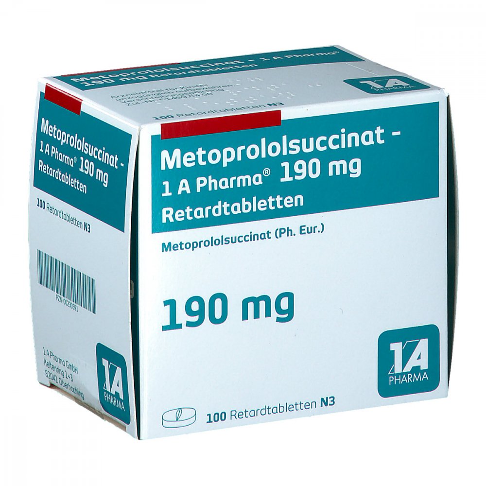 Metoprololsuccinat-1a Phar.190 Retardtabletten (100 stk)