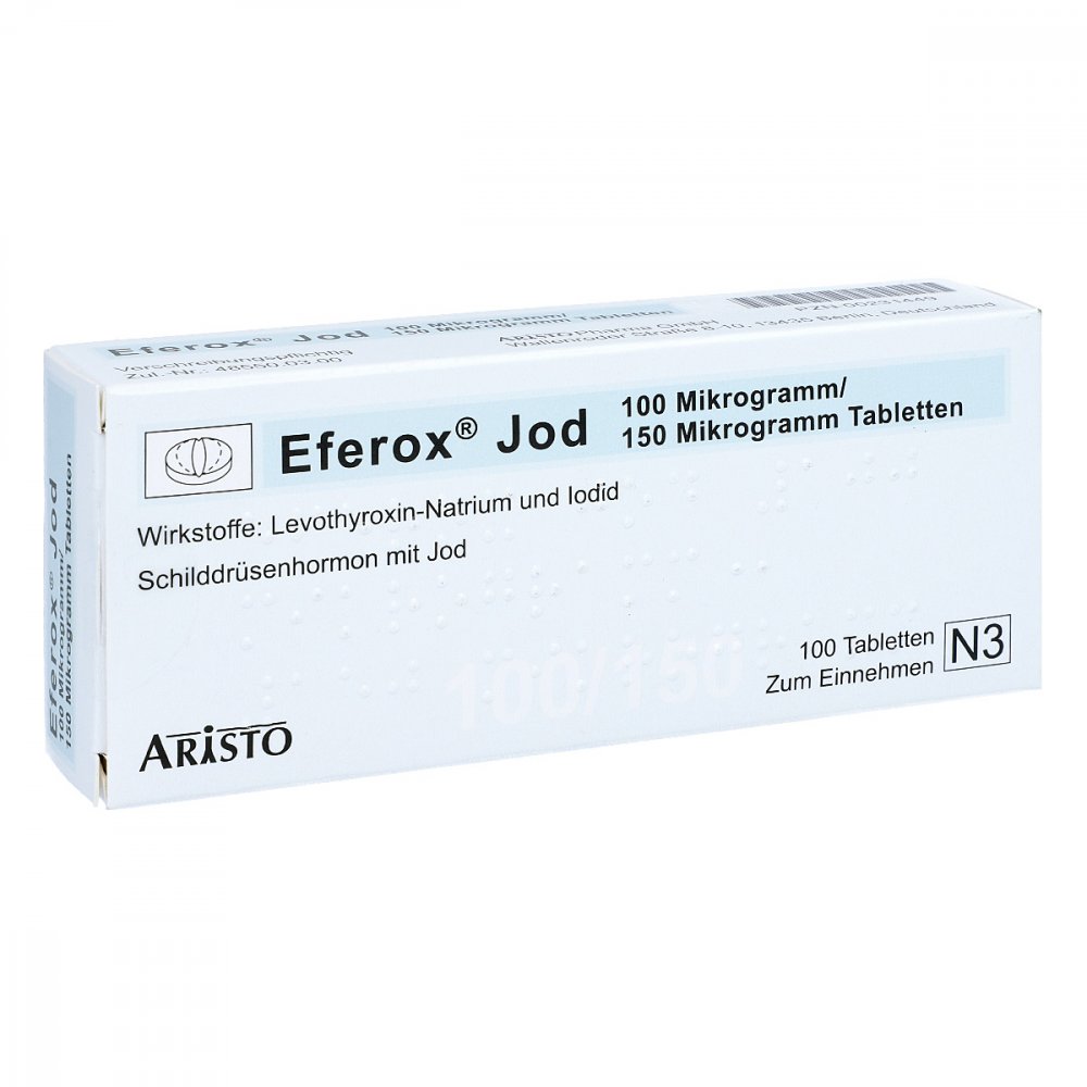 Eferox Jod 100 Μg/150 Μg Tabletten (100 stk)