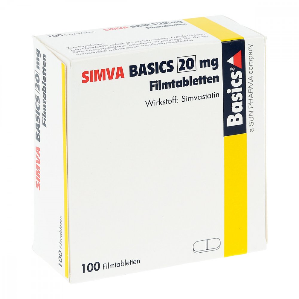 Simva Basics 20 Mg Filmtabletten (100 stk)