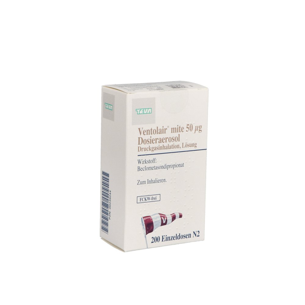 Ventolair Mite 50 Μg 200 Hub Dosieraerosol (1 stk)