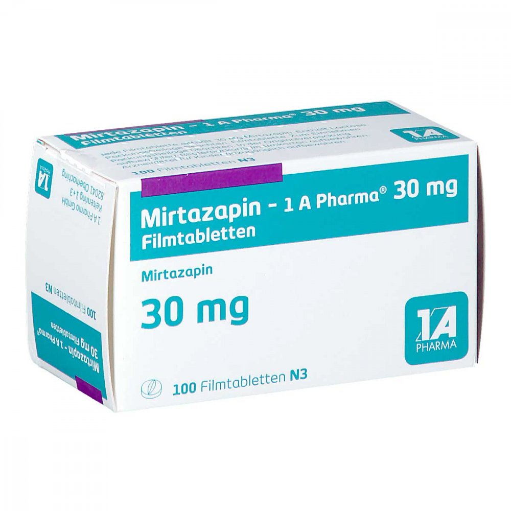 Mirtazapin-1a Pharma 30 Mg Filmtabletten (100 stk)