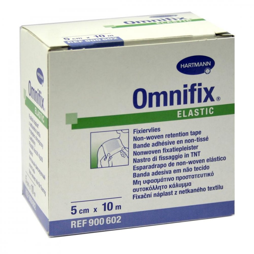 Das Produktfoto zeigt Omnifix Elastic 5 Cmx10 M Rolle (1 stk) PZN 00255579