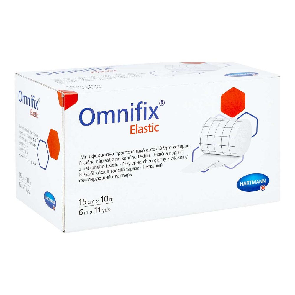 Das Produktfoto zeigt Omnifix Elastic 15 Cmx10 M Rolle (1 stk) PZN 00255616