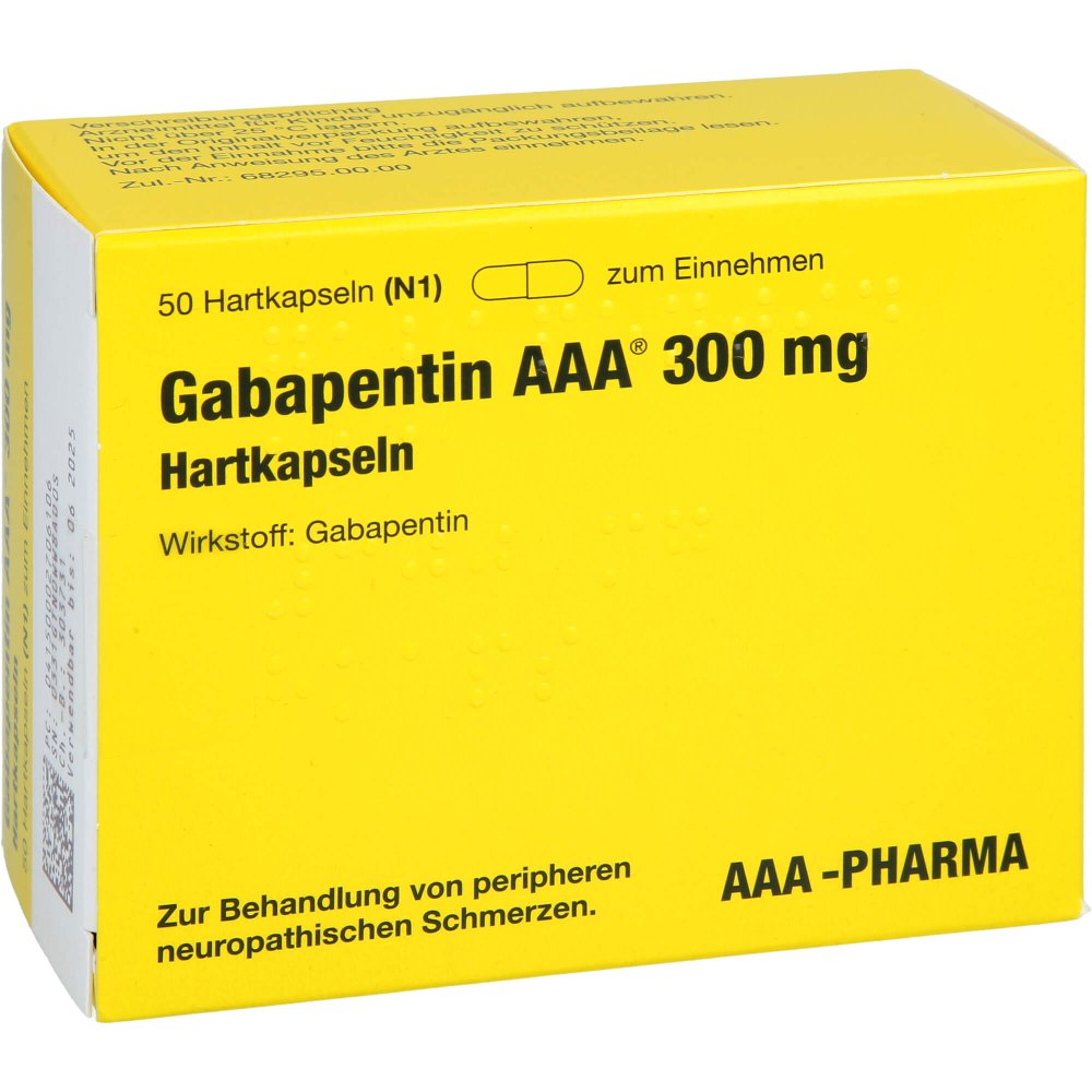 Das Produktfoto zeigt Gabapentin Aaa 300 Mg Hartkapseln (50 stk) PZN 00270610