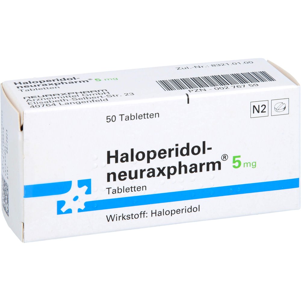 Das Produktfoto zeigt Haloperidol-Neuraxp. 5 Mg Tabletten (50 stk) PZN 00276759