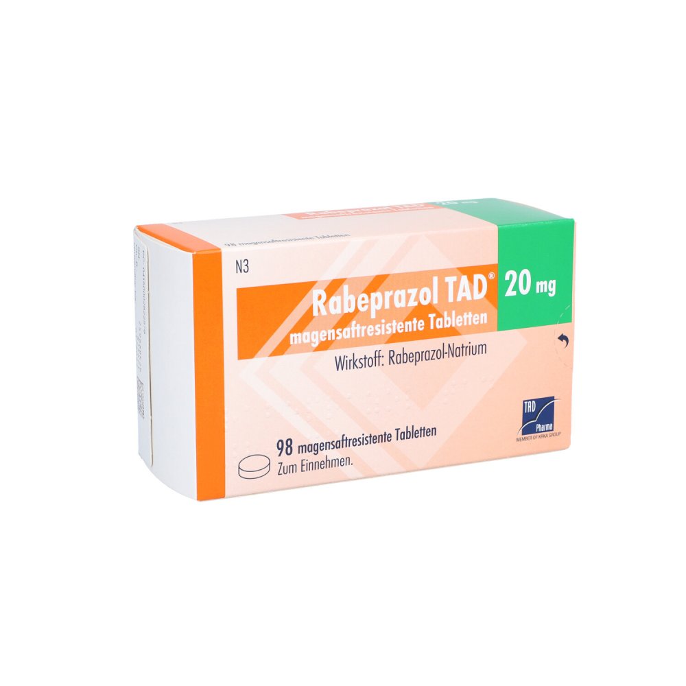 Rabeprazol Tad 20 Mg Magensaftresistente Tabletten (98 stk)