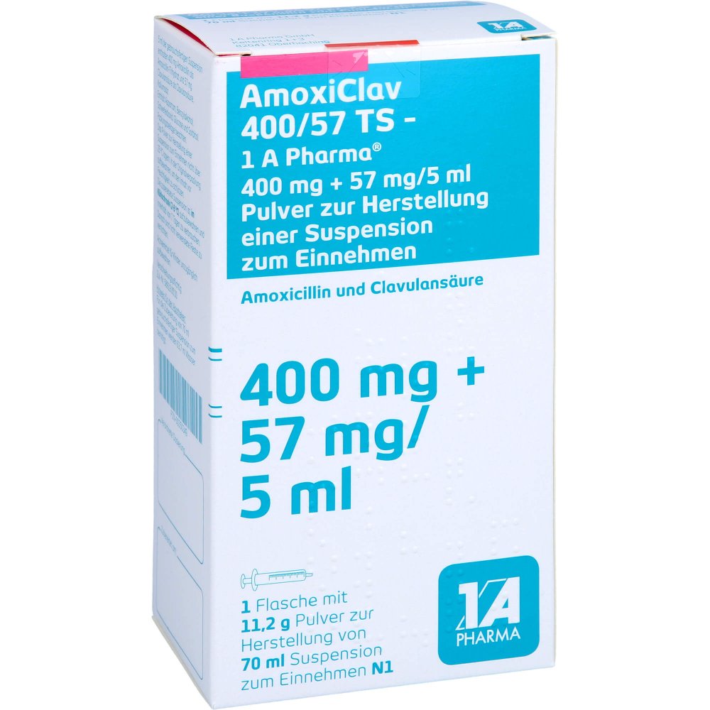 Amoxiclav 400/57 Ts-1a Pharma P.H.Susp.Z.Einn. (70 ml)