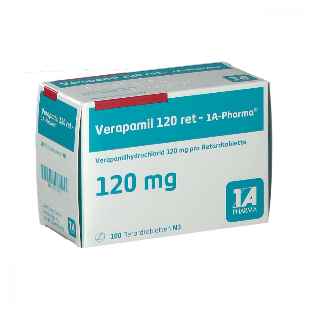Verapamil 120 Retard-1a Pharma Tabl. (100 stk)