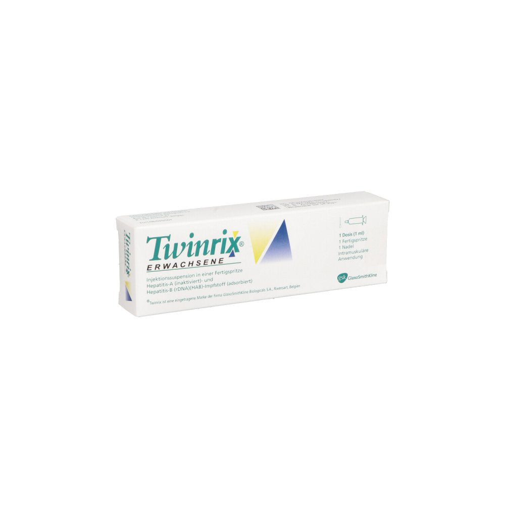 Das Produktfoto zeigt Twinrix Erwachsene Impfdosis Inj.-Sus.I.E.F-Spr. (1X1 ml) PZN 00361850