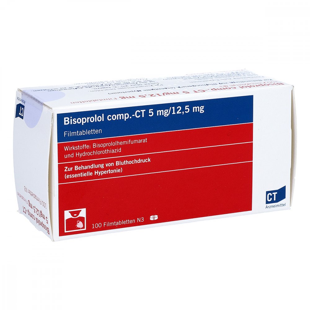 Bisoprolol Comp-Ct 5 Mg/12,5 Mg Filmtabletten (100 stk)