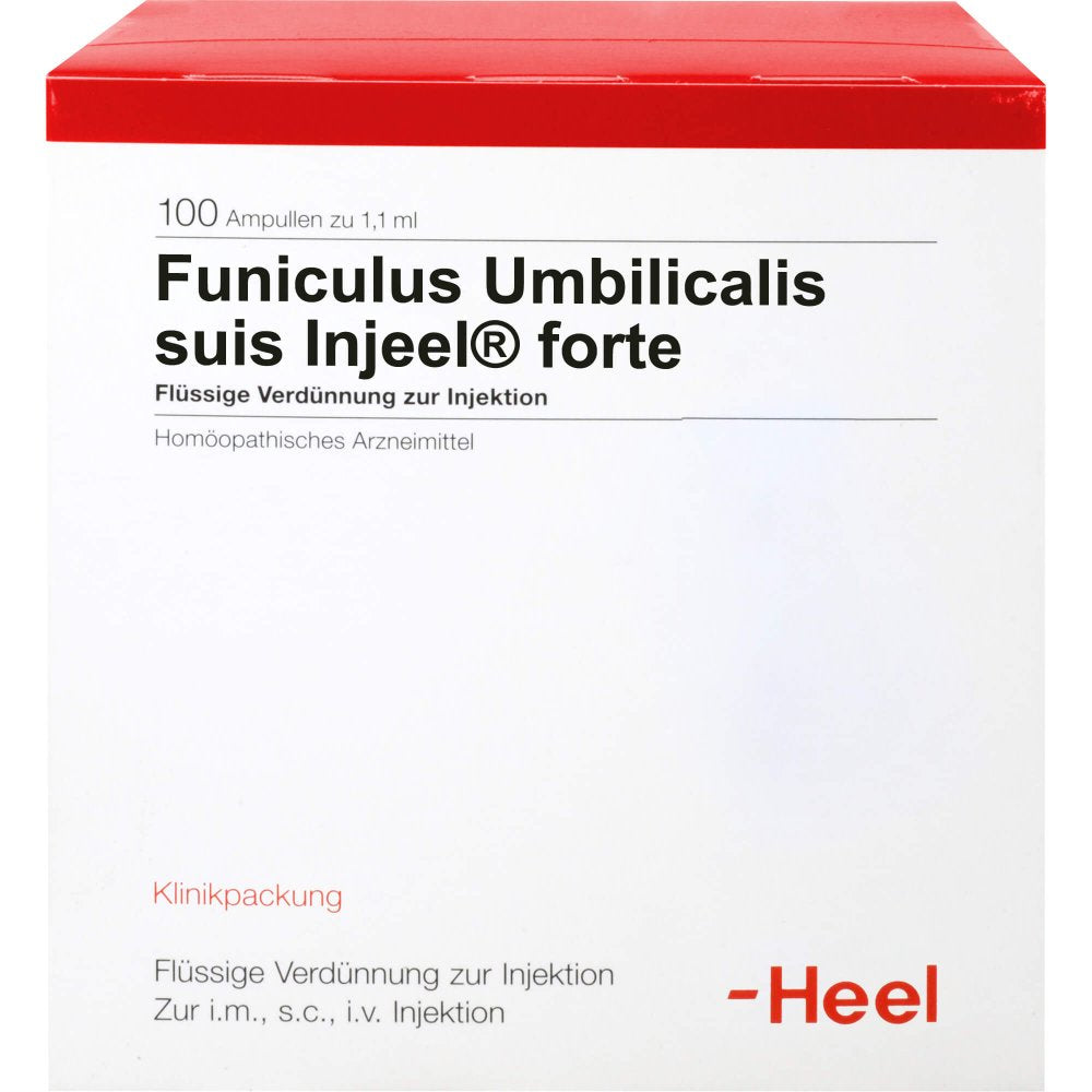 Das Produktfoto zeigt Funiculus Umbilicalis Suis Injeel Forte Ampullen (100 stk) PZN 00401756