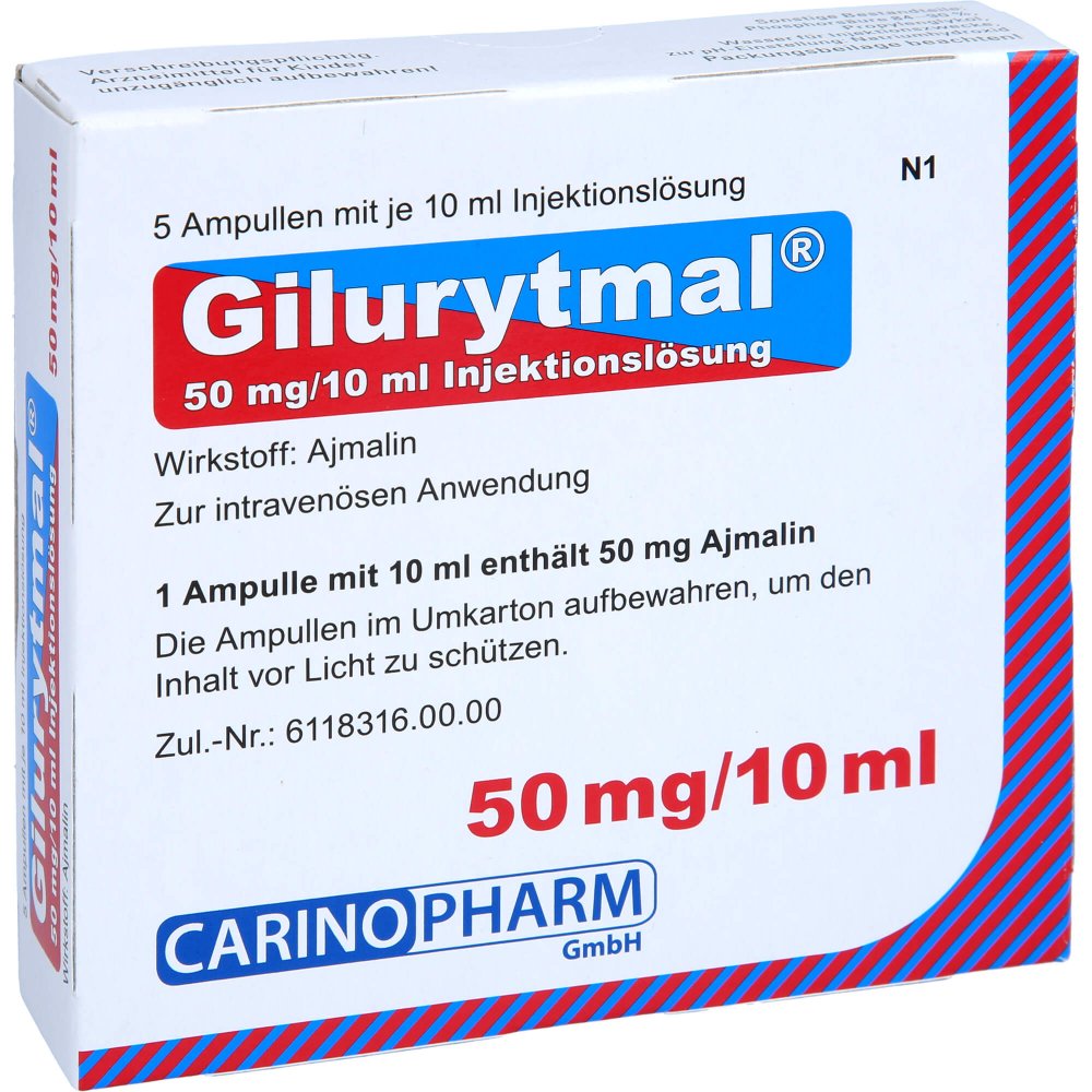 Gilurytmal 50 Mg/10 Ml Injektionslösung (5 stk)