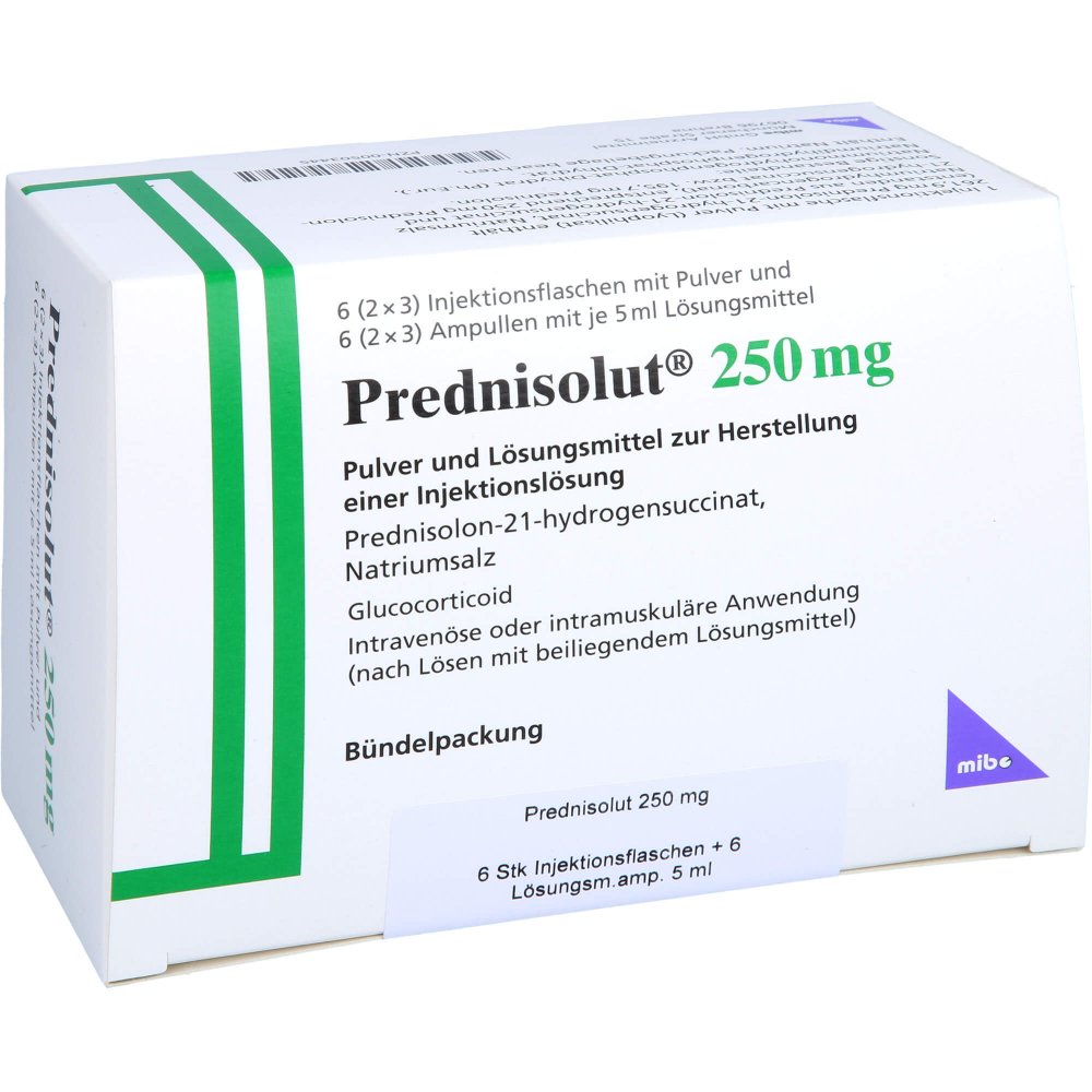 Prednisolut 250 Mg Plv.U.Lsm.Z.H.E.Injektionslsg. (6 stk)