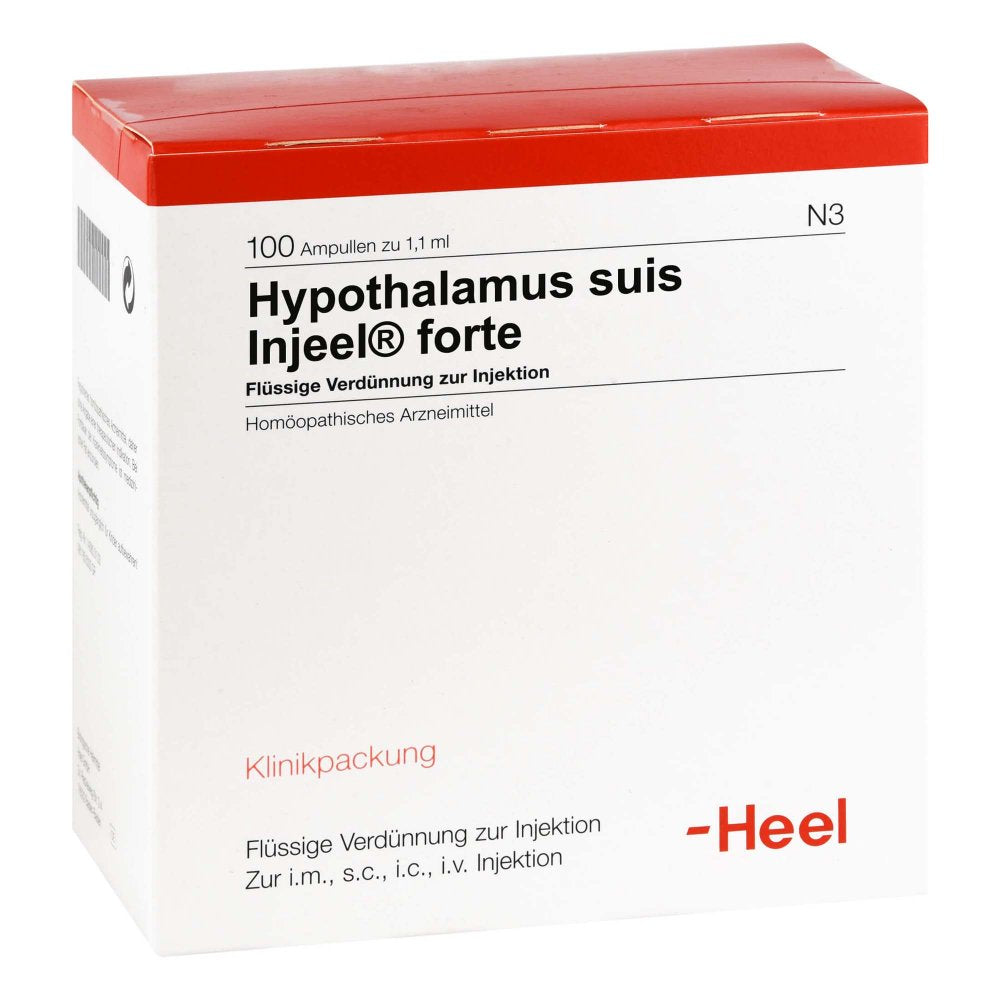 Das Produktfoto zeigt Hypothalamus Suis Injeel Forte Ampullen (100 stk) PZN 00513828