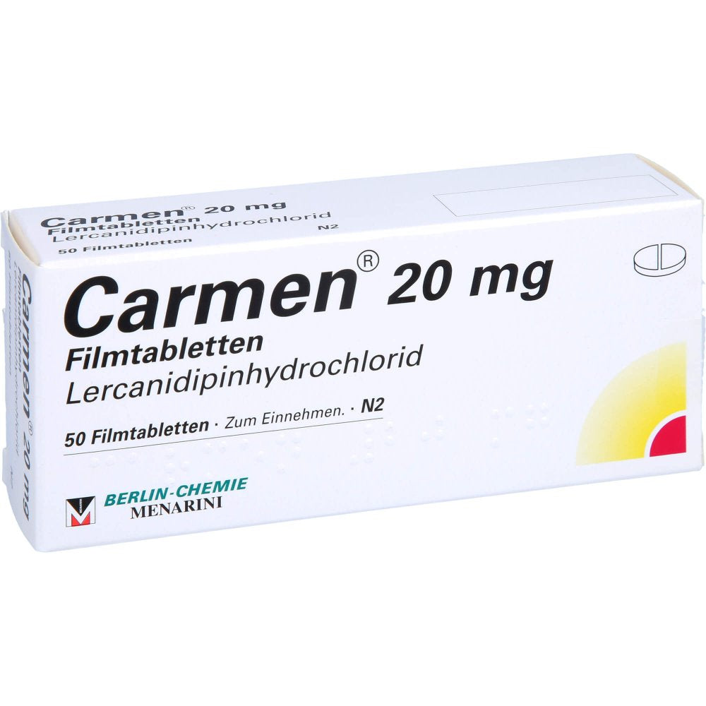 Das Produktfoto zeigt Carmen 20 Mg Filmtabletten (50 stk) PZN 00544438