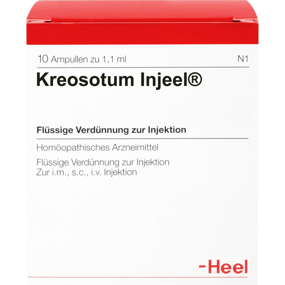 Das Produktfoto zeigt Kreosotum Injeel Ampullen (10 stk) PZN 00597009