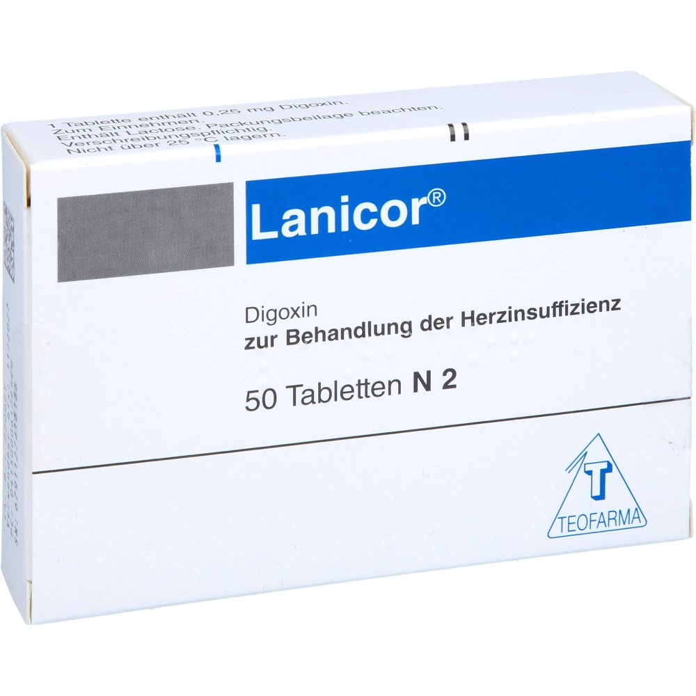 Das Produktfoto zeigt Lanicor Tabletten (50 stk) PZN 00612252