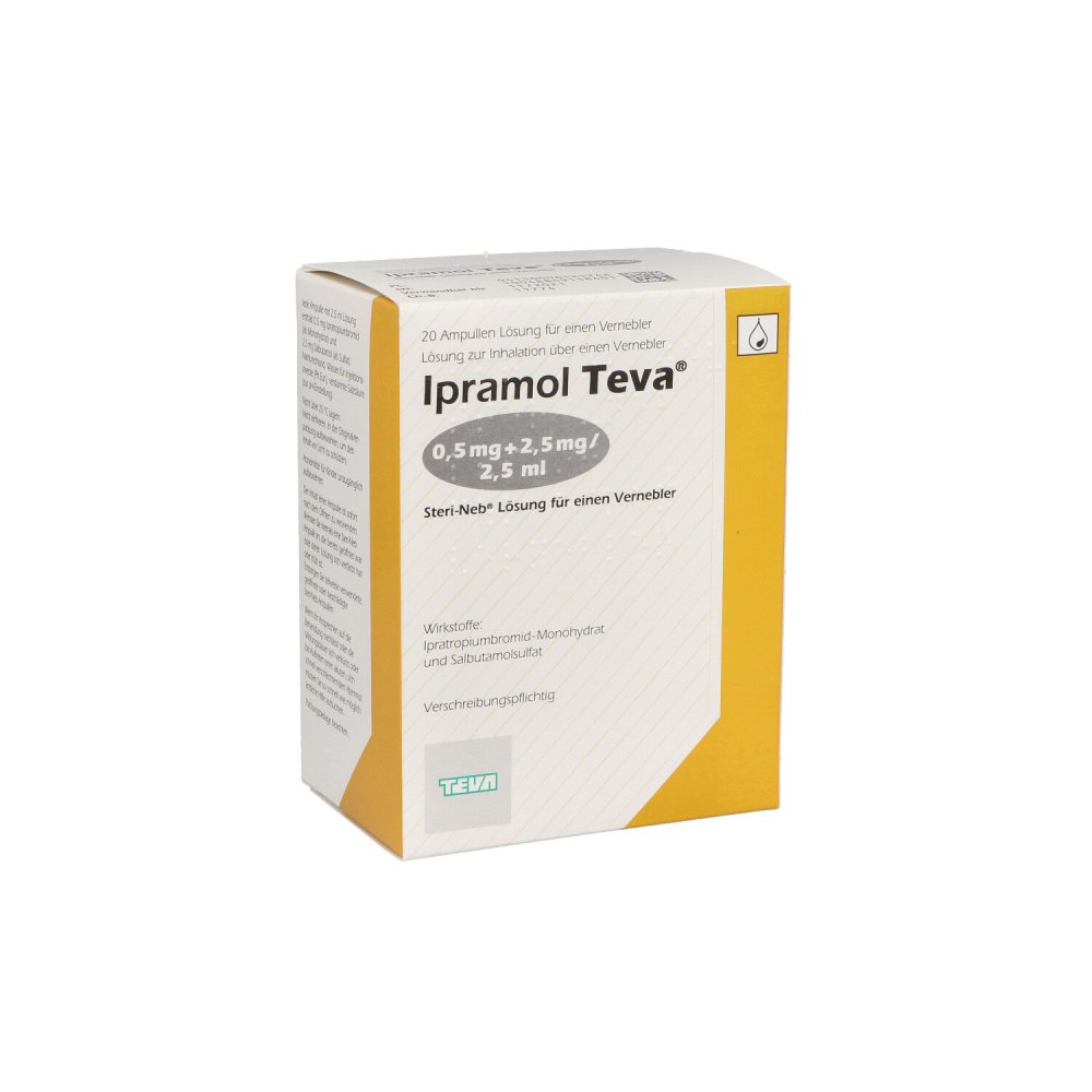 Ipramol Teva 0,5+2,5mg/2,5ml Lsg.F.Vern.In.Amp. (20 stk)