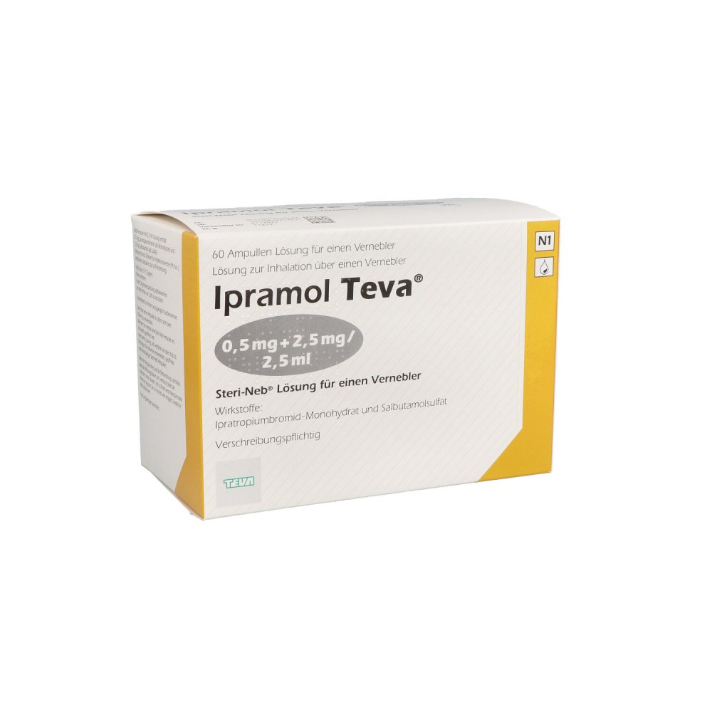 Ipramol Teva 0,5+2,5mg/2,5ml Lsg.F.Vern.In.Amp. (2X30 stk)