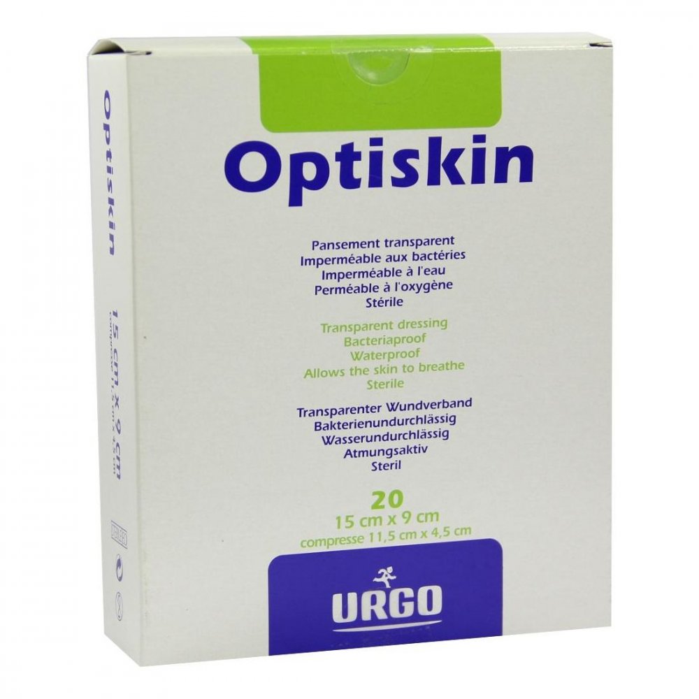 Das Produktfoto zeigt Optiskin Pflaster 90x150 Mm (20 stk) PZN 00663166