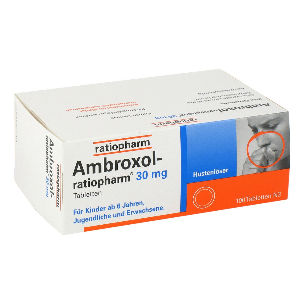 Das Produktfoto zeigt Ambroxol-Ratiopharm 30 Mg Hustenlöser Tabletten (100 stk) PZN 00680839
