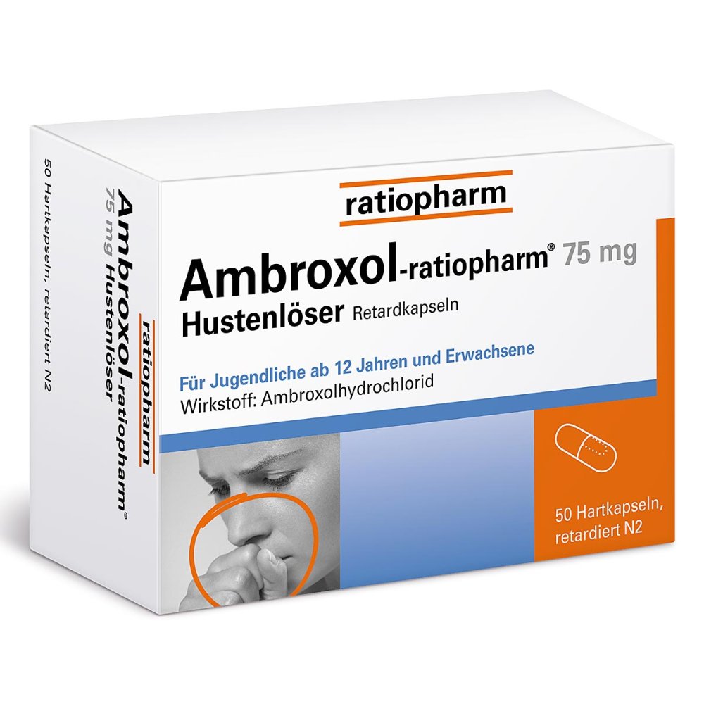 Ambroxol-Ratiopharm 75 Mg Hustenlöser Retardkaps. (50 stk)