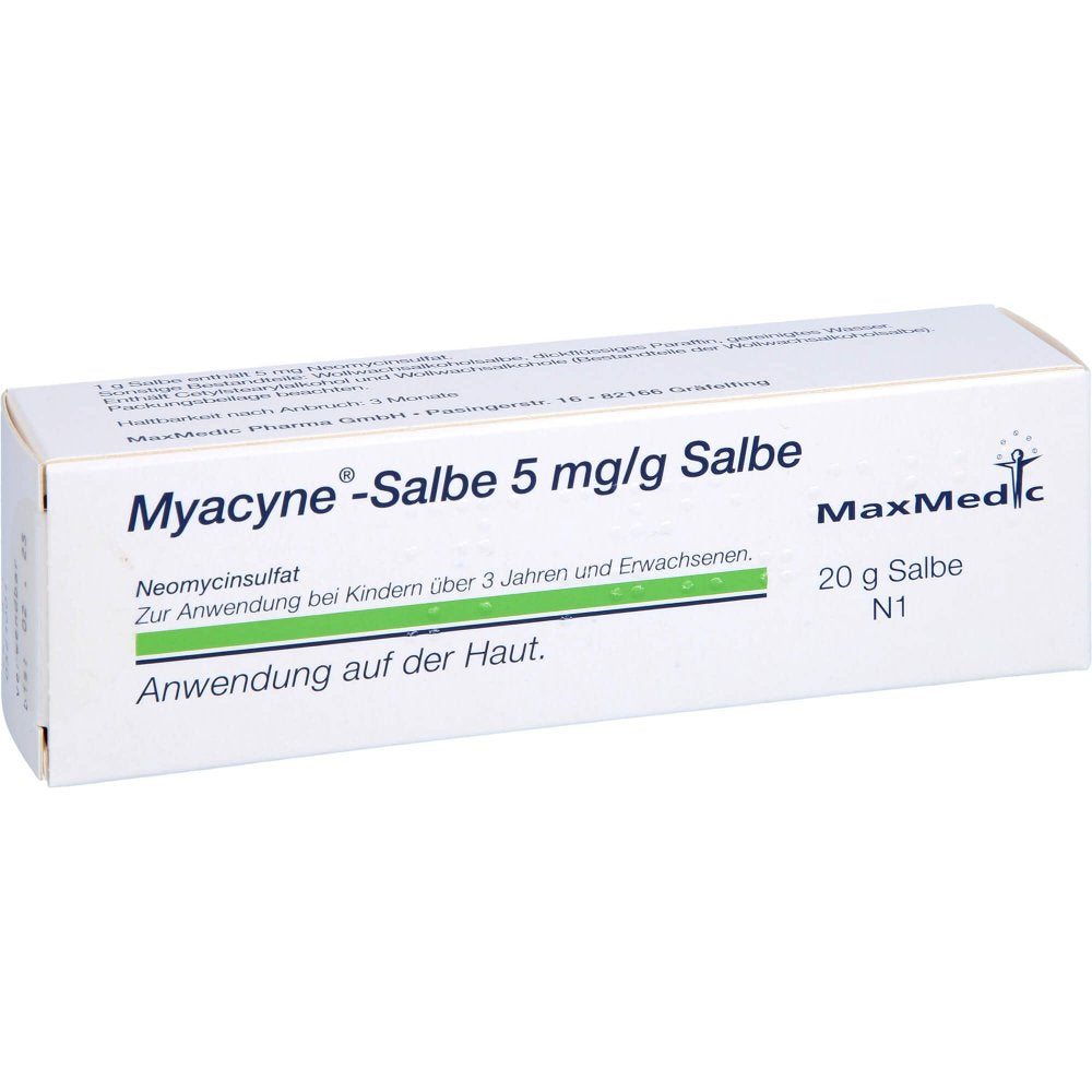 Das Produktfoto zeigt Myacyne Salbe (20 g) PZN 00694333
