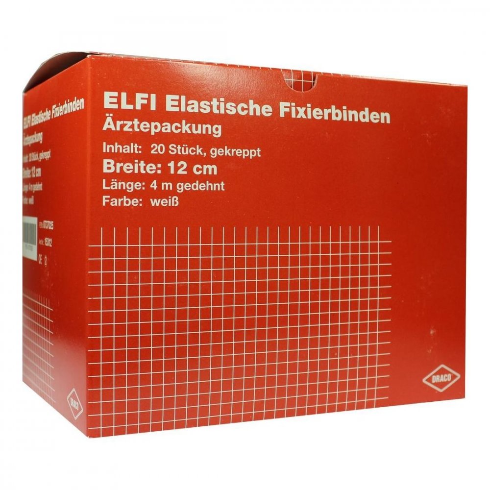 Dracoelfi Elast.Fixierbinde 12 Cmx4 M Gekreppt (20 stk)