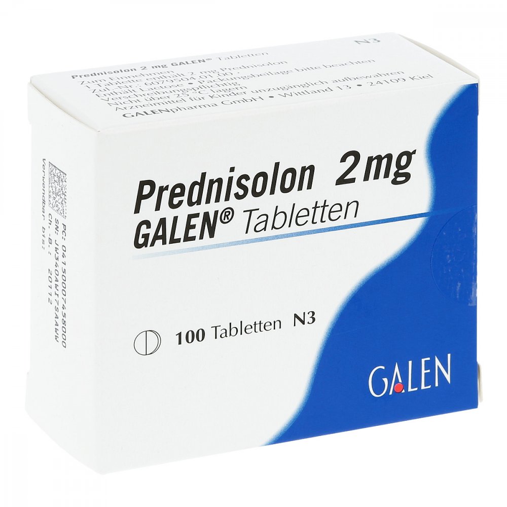 Prednisolon 2 Mg Galen Tabletten (100 stk)