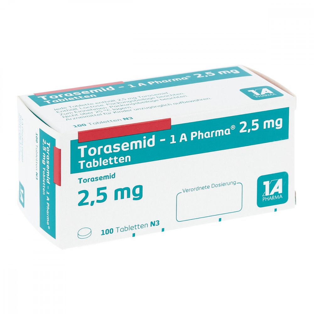 Torasemid-1a Pharma 2,5 Mg Tabletten (100 stk)