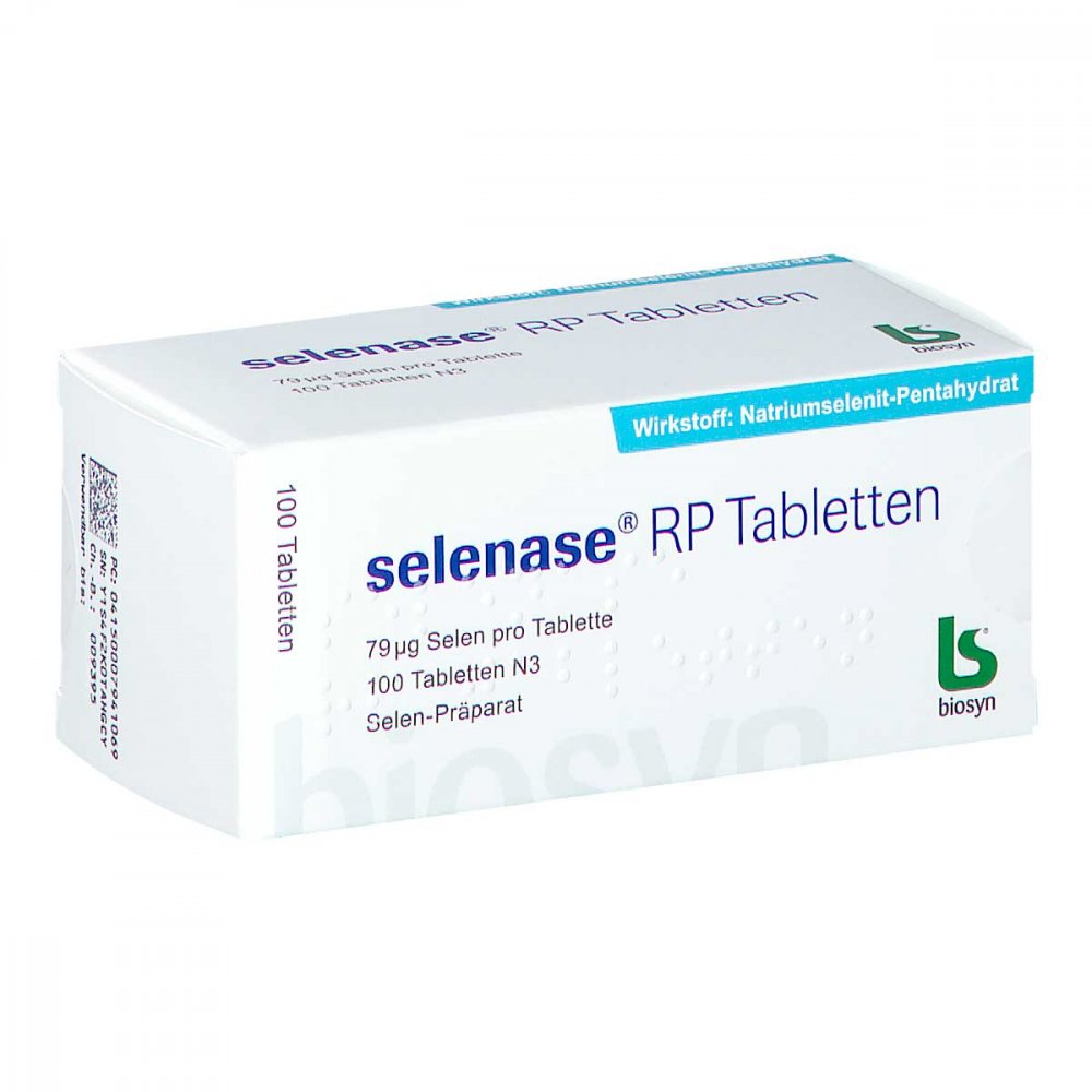 Das Produktfoto zeigt Selenase Rp Tabletten (100 stk) PZN 00794106