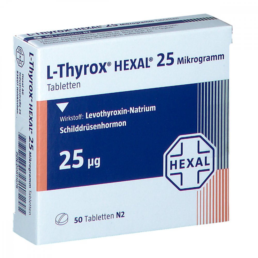 L-Thyrox Hexal 25 Mikrogramm Tabletten (50 stk)