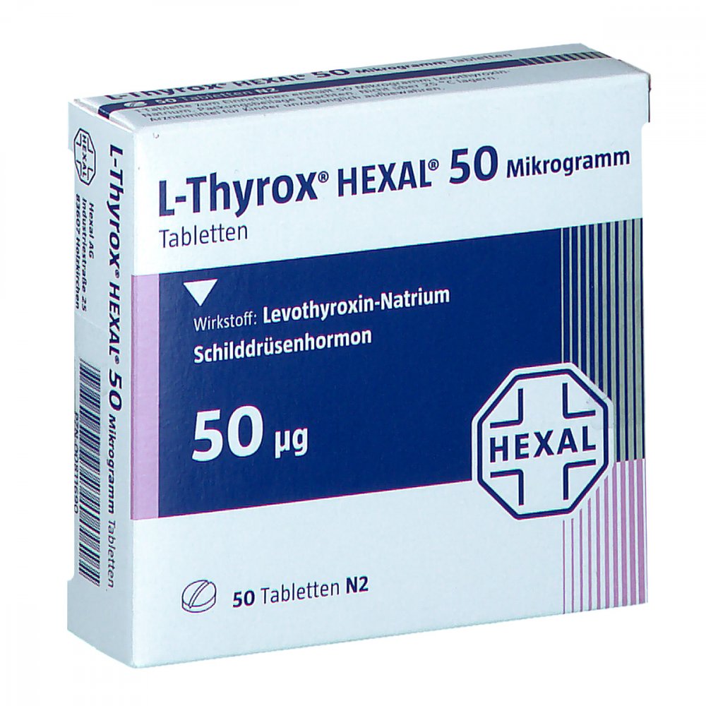 L-Thyrox Hexal 50 Mikrogramm Tabletten (50 stk)